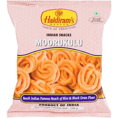 Haldiram Moorukulu 150 g, $1.00/100g