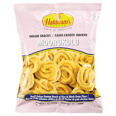 Haldiram’s Casse-croûte indien Moorukulu 150 g, 1,00 $/100g