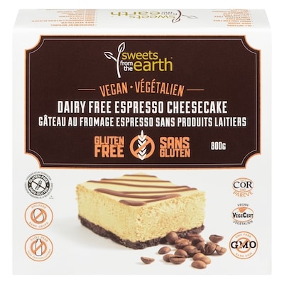 Sweets from the Earth Gâteau au fromage à l’espresso sans gluten et sans produit laitier 800 g, 2,50 $/100g