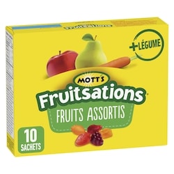 Mott’s Fruitsations Collations à Saveur de Fruits, Fruits Assortis, Sans Gluten, 10 Sachets 226 g, 1,09 $/100g