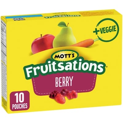 Mott's Fruitsations Fruit Flavoured Snacks, Berry, Gluten Free, 10 ct 226 g, $1.66/100g