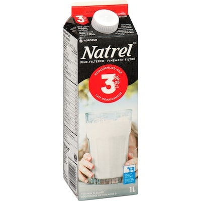 Lait homogénéisé 3,25 % finement filtré
