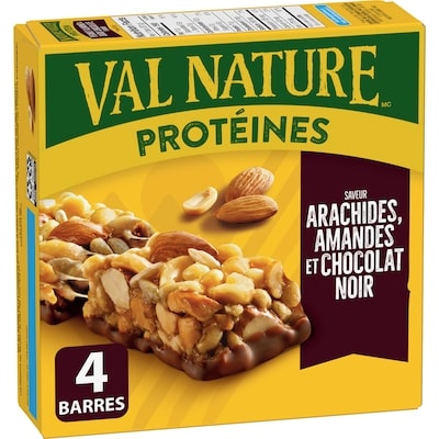 Nature Valley aux Protéines, Arachides, Amandes, et Chocolat Noir, 4 Barres 148 g, 3,03 $/100g