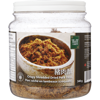 T&T Porc effilé séché et croquant 340 g, 3,38 $/100g