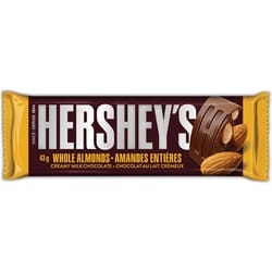 Hershey’s Barres de chocolat au lait crémeux HERSHEY’S avec amandes entières de format standard 43 g, 2,91 $/100g
