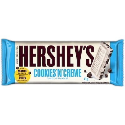 Hershey's Cookies 'N' Creme Chocolate 36x43.0 g, $2.39/100g