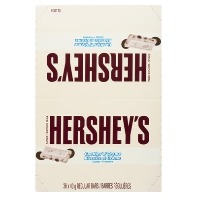 Hershey’s Barre biscuits et crème 36x43.0 g, 2,81 $/100g