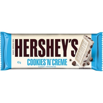 Hershey’s Barre  COOKIES 'N’ CRÈME de format standard 43 g, 4,63 $/100g