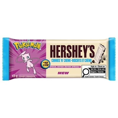 Hershey’s Barre De Friandise Standard Édition Spéciale Pokémon Biscuits Et Crème 43 g, 4,07 $/100g