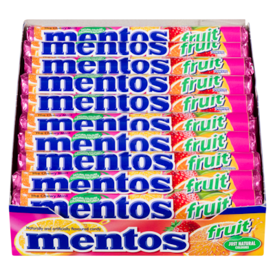Mentos Fruit  20x37.0 g, $2.77/100g