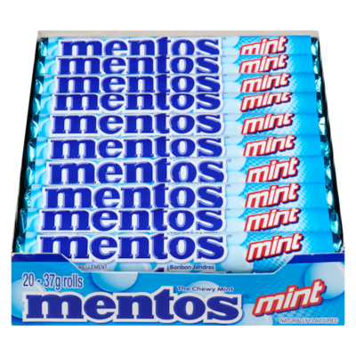 Mentos Peppermint 20x37.0 g, $2.70/100g