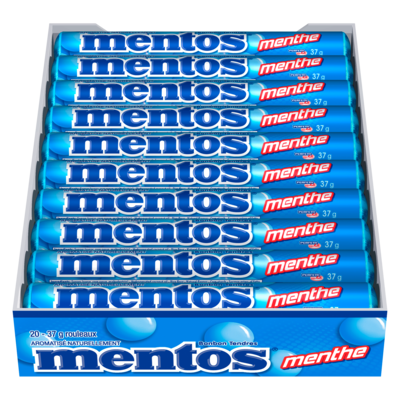 Mentos Menthe poivrée 20x37.0 g, 2,84 $/100g