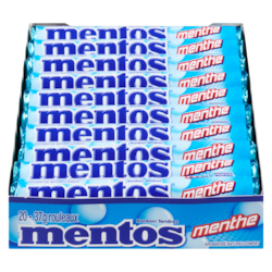 Mentos Menthe poivrée 20x37.0 g, 2,77 $/100g