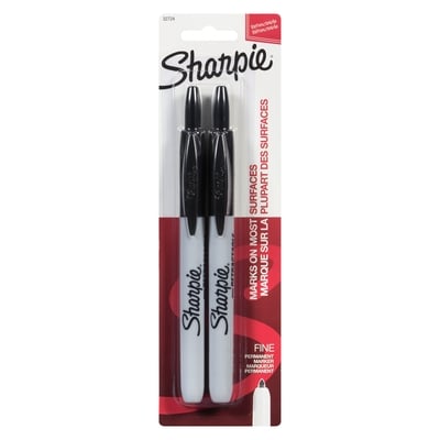Sharpie Retractable Permanent Markers, Fine Point, Black, 2-Pack 2x2.0 ea, $3.00/1ea