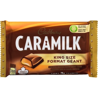 Cadbury Caramilk, King Size 24x78.0 g, $2.75/100g