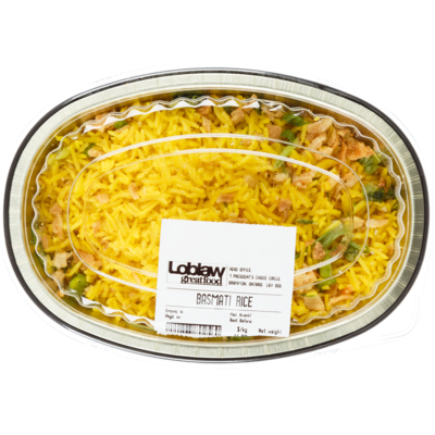 Concocté par nos chefs Riz basmati (Après 11h) 14,90 $/1kg 6,76 $/1lb