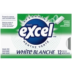 Excel Gum, White Spearmint  12x12.0 ea, $0.09/1ea