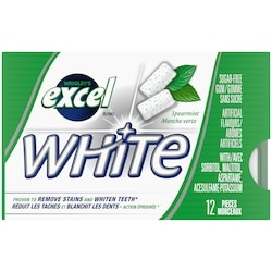 Wrigley’s Excel White Menthe Verte 12 morceaux 1 ea, 1,39 $/1ch
