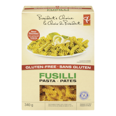 President's Choice Gluten Free Fusilli 340 g, $1.17/100g