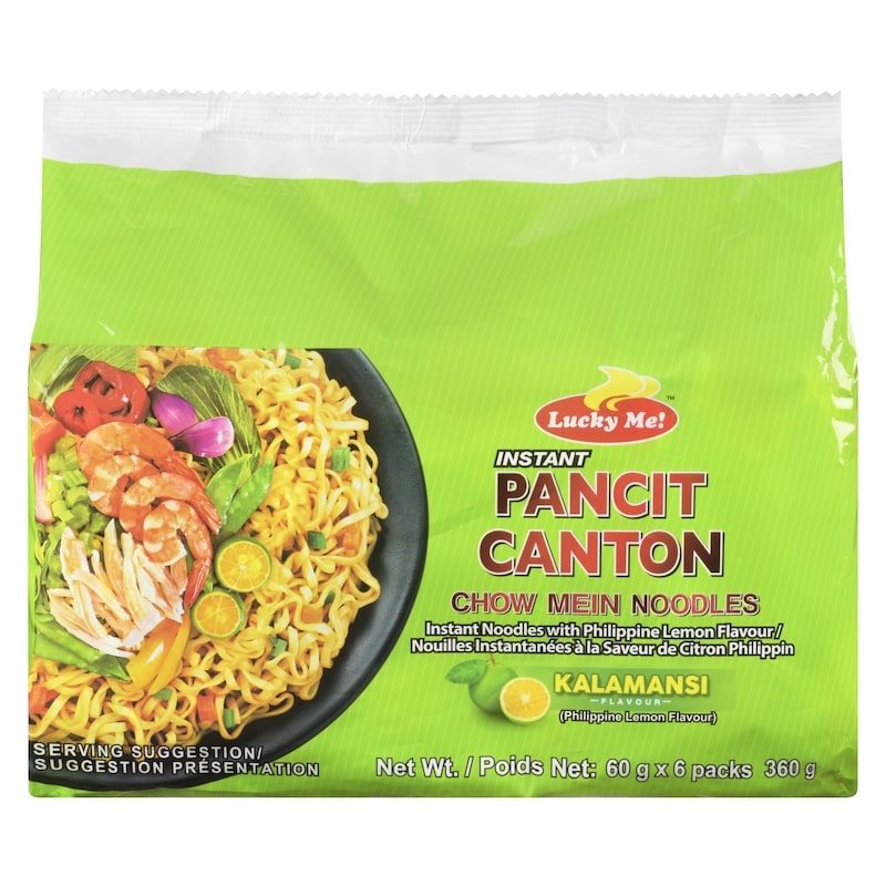 Instant Pancit Canton Chow Mein Noodles Philippine Lemon Flavour