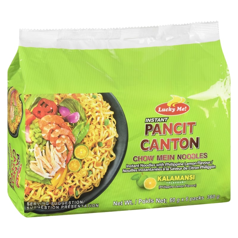 Instant Pancit Canton Chow Mein Noodles Philippine Lemon Flavour