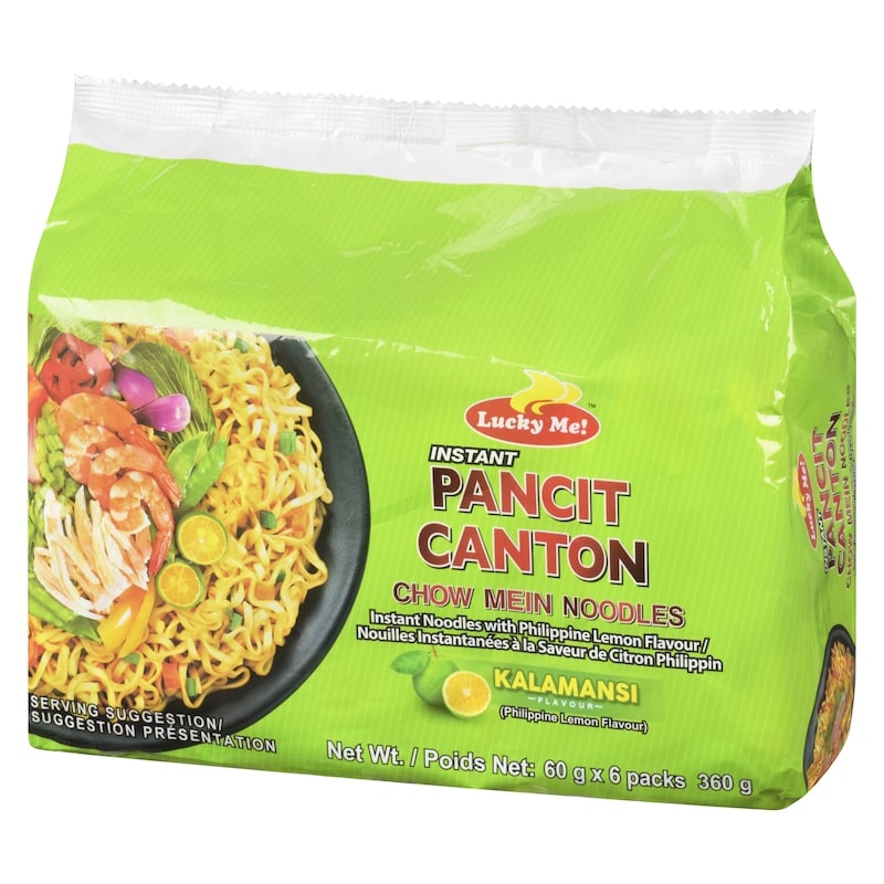 Instant Pancit Canton Chow Mein Noodles Philippine Lemon Flavour