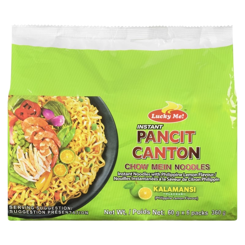 Instant Pancit Canton Chow Mein Noodles Philippine Lemon Flavour