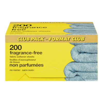 No Name Fragrance-Free Dryer Sheets Club Size 200 ea, $0.05/1ea