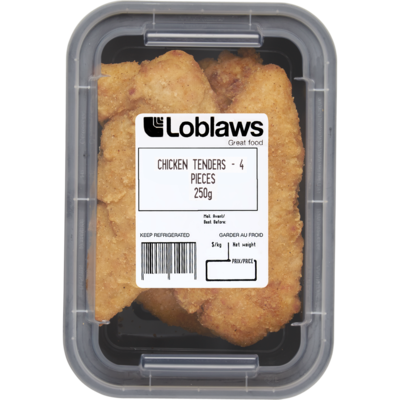 null Chicken Tender, 4 pieces (After 11am) 260 g, $2.31/100g