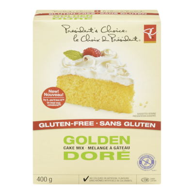 President's Choice Gluten Free Cake Mix, Golden 400 g, $2.13/100g