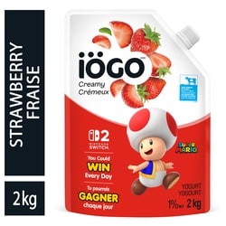 IOGO Strawberry Yogurt Pouch 1% 2 kg, $6.75/1ea