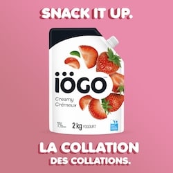 IOGO Strawberry Yogurt Pouch 1% - 2 kg | Atlantic Superstore