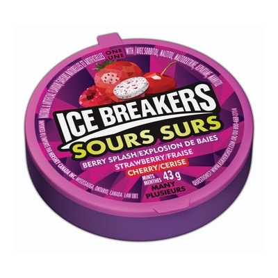 Ice Breakers Sours Berry Flavoured Mints 43 g, $6.95/100g