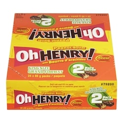 Hershey's Peanut Butter King Size  24x85.0 g, $2.30/100g
