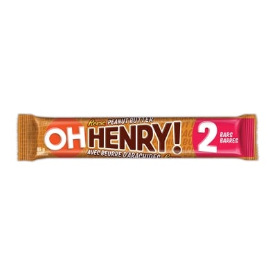Oh Henry! Chocolatey Bar With Reese Peanut Butter- King Size Candy Bar 85 g, $2.58/100g