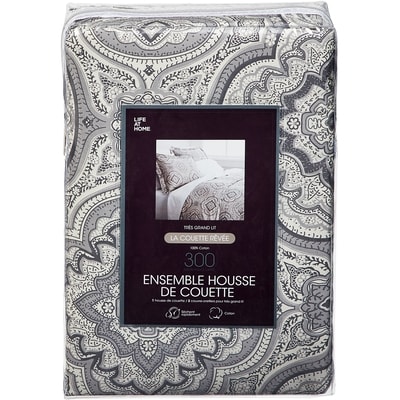 Life at Home Ensemble housse de couette, 300 fils par pouce carré, très grand lit, cachemire 1 ea, 60,44 $/1ch