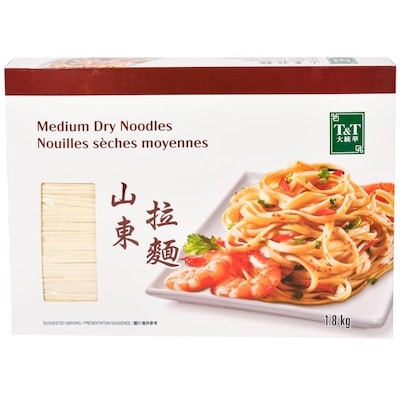 T&T Medium Dry Noodles 1.81 kg, $0.44/100g