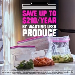 Ziploc Storage Bags Large, with Stay Open Technology - 38 ea