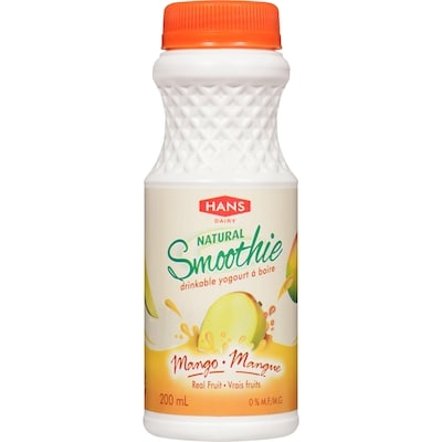Hans Lassi Yogurt Smoothie, Mango 200 ml, $0.65/100ml