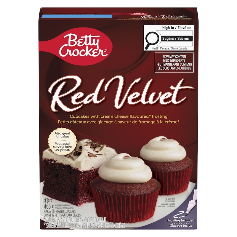 Red Velvet Cupcake Mix, Frosting Included