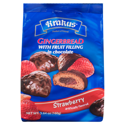 Krakus Gingerbread, Strawberry 160 g, $1.87/100g