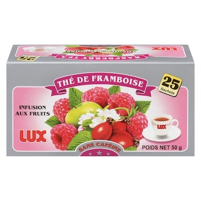Lux Thé aux framboises 50 g, 5,98 $/100g