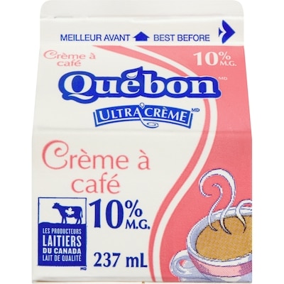 QUÉBON Crème à café 10% (237 mL) 237 ml, 1,09 $/100ml
