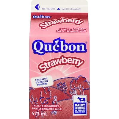 QUEBON 1% Strawberry Milk (473 Ml) 473 ml, $0.50/100ml