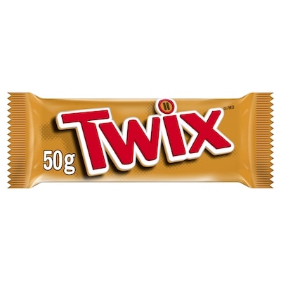 Twix Caramel Cookie Chocolate Candy Bar, Full Size Bar 50 g, $3.98/100g