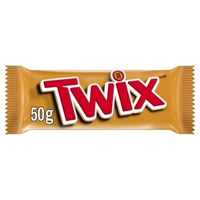 Twix Tablettes biscuitées chocolat et caramel, format standard 50 g, 3,98 $/100g