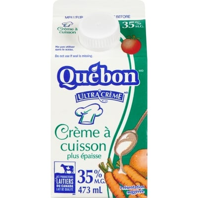 QUÉBON Crème à cuisson 35 % 473 ml, 1,16 $/100ml