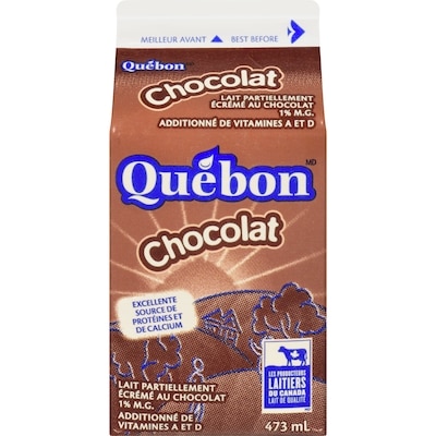 QUÉBON Lait au chocolat 1% (473 mL) 473 ml, 0,48 $/100ml