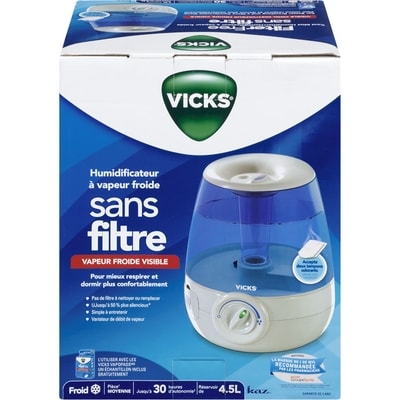Vicks Humidificateur à vapeur froide, sans filtre 1 ea, 74,99 $/1ch