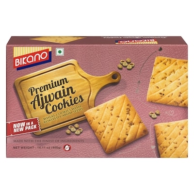Bikano Ajwain Cookies 400 g, $1.00/100g